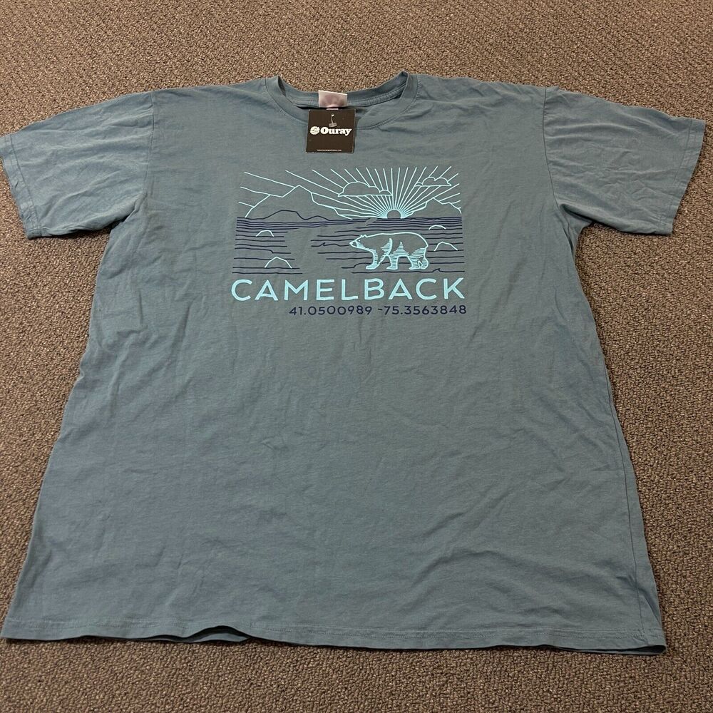 Ouray Shirt Mens XXL Gray Camelback 2XL Short Sleeve